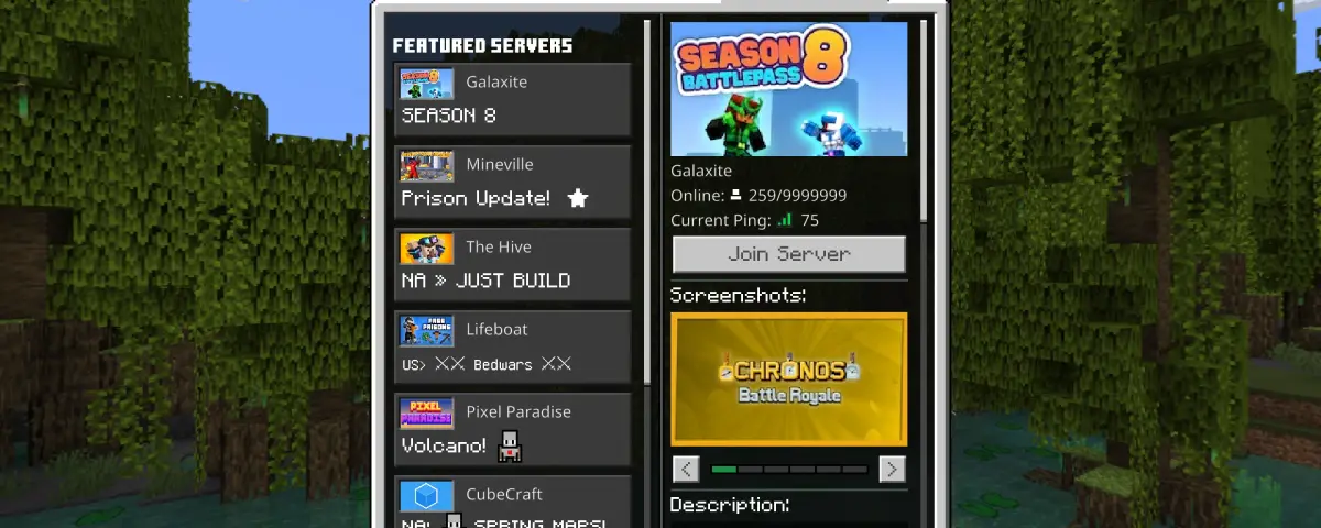 Comment rejoindre un serveur Minecraft Bedrock Edition