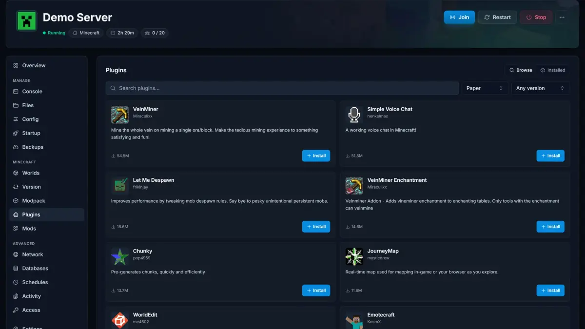 Gestionnaire de plugins